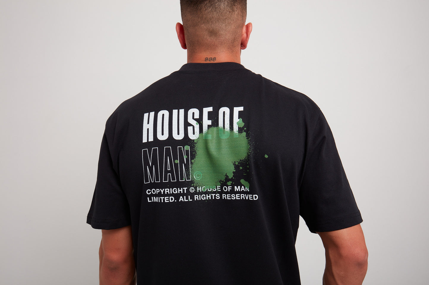 Splashed Green Graphics T-Shirt