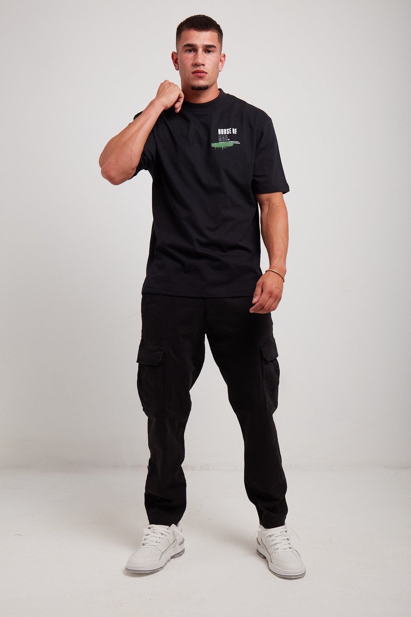 Splashed Green Graphics T-Shirt