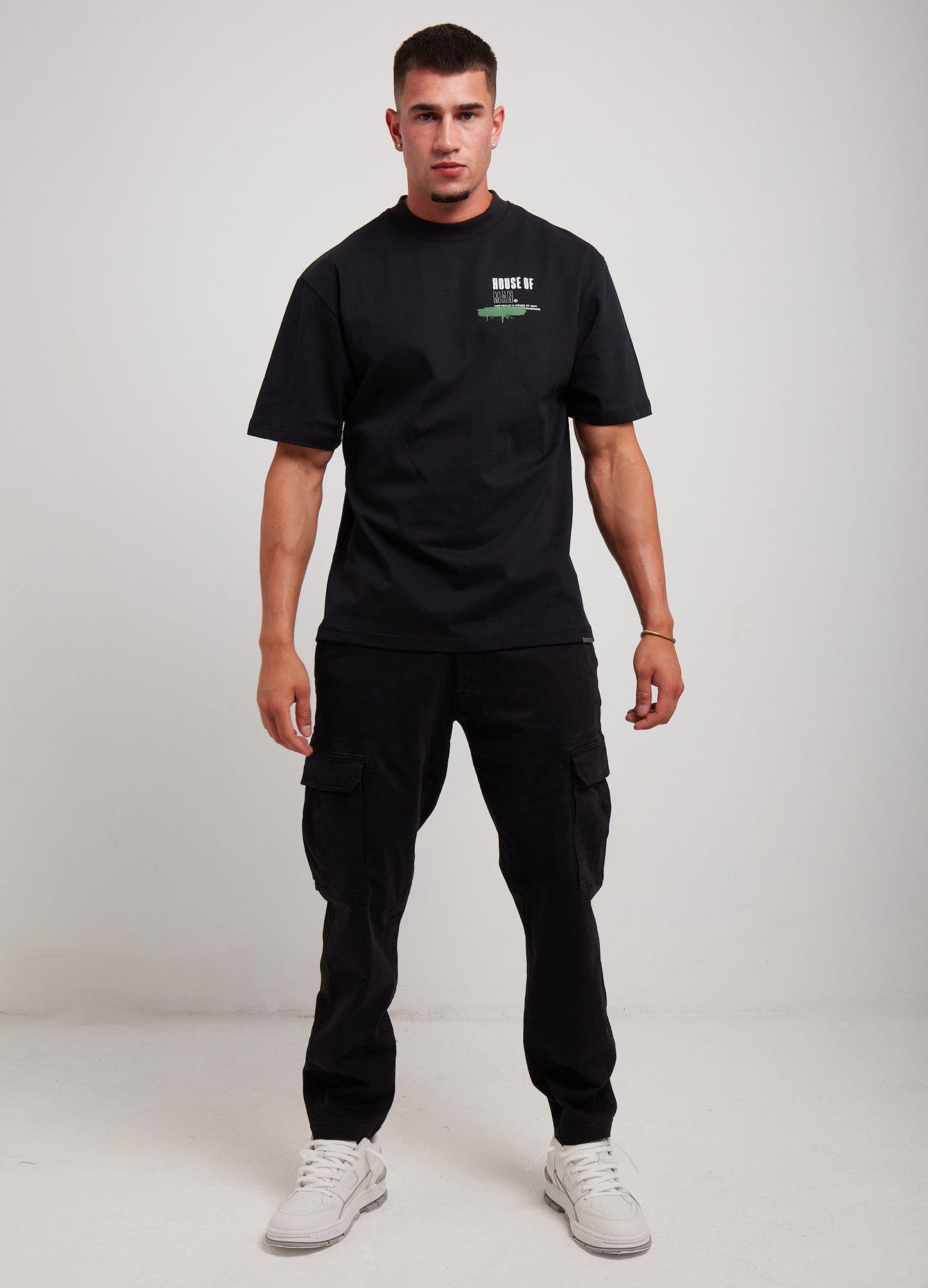 Splashed Green Graphics T-Shirt