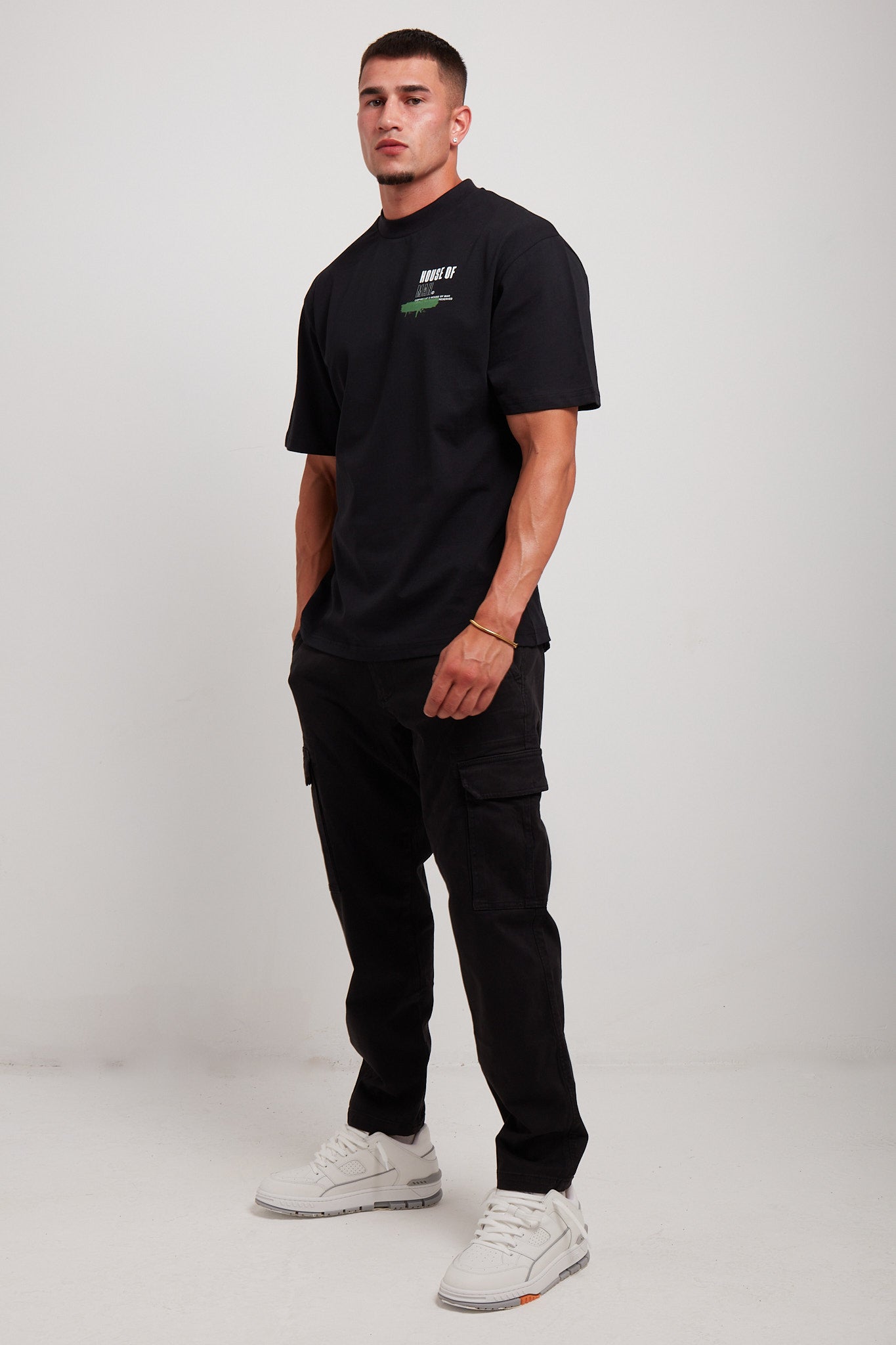 Splashed Green Graphics T-Shirt