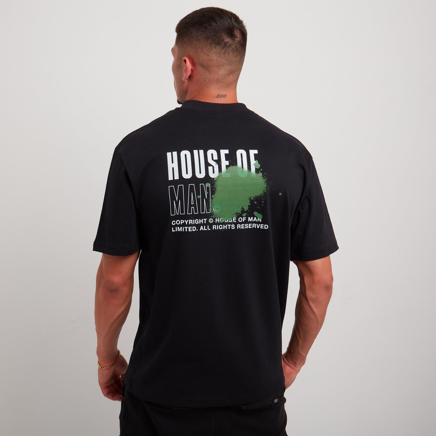 Splashed Green Graphics T-Shirt